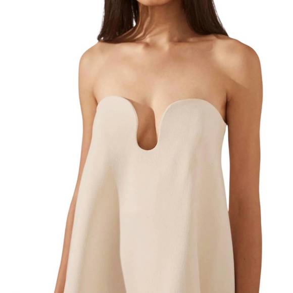 NEW SHONA JOY amura strapless mini dress in cream - Picture 6 of 7